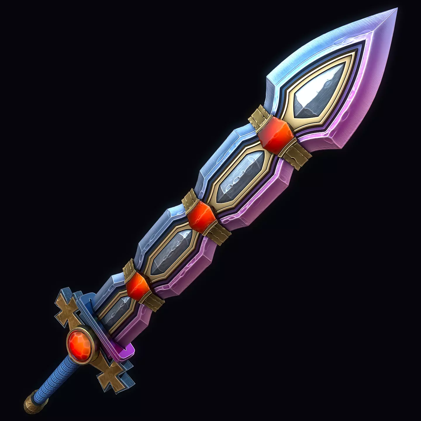 True Excalibur Low-poly 3D model_0