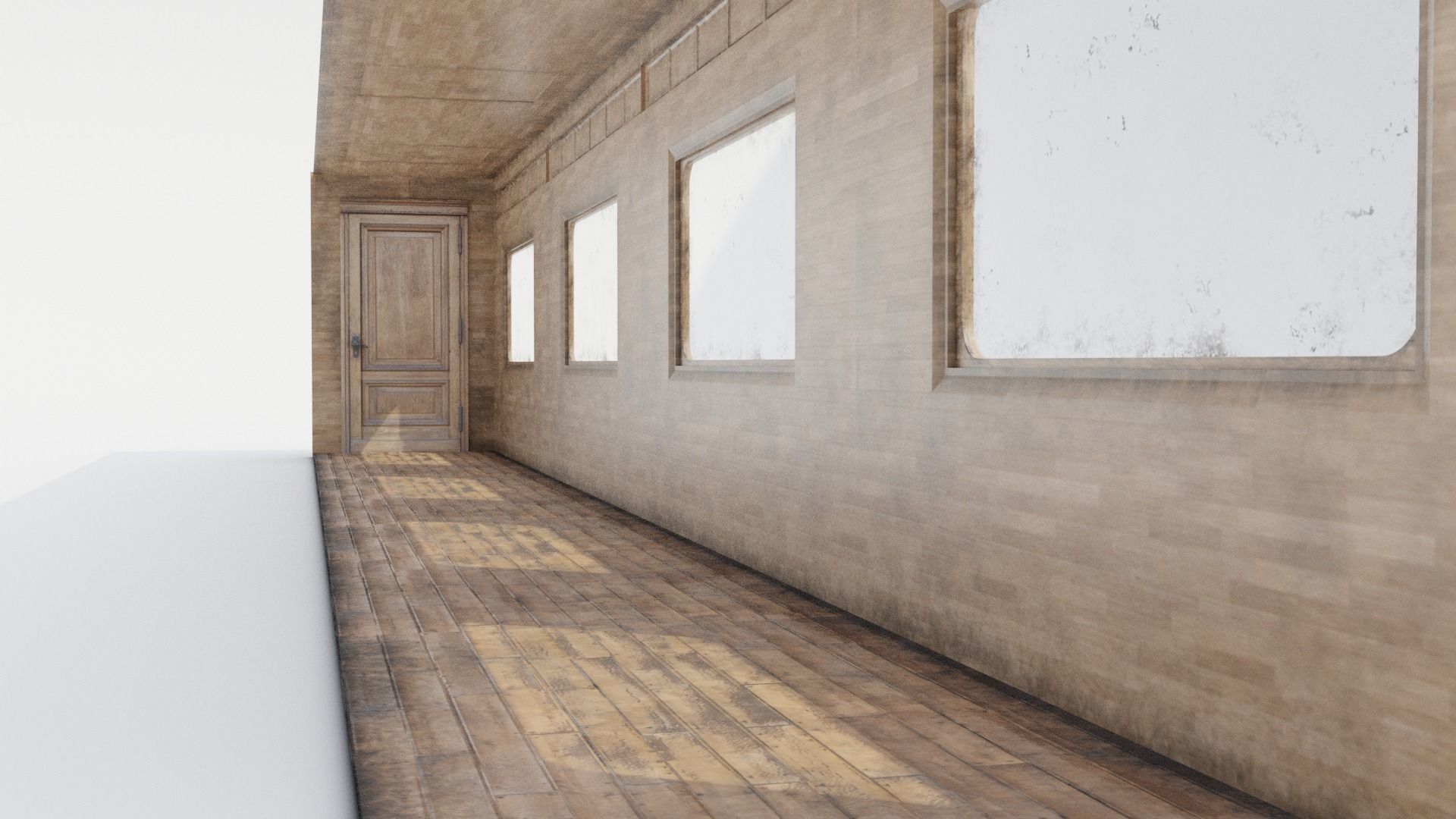 Old Train Wagon 3D model_2