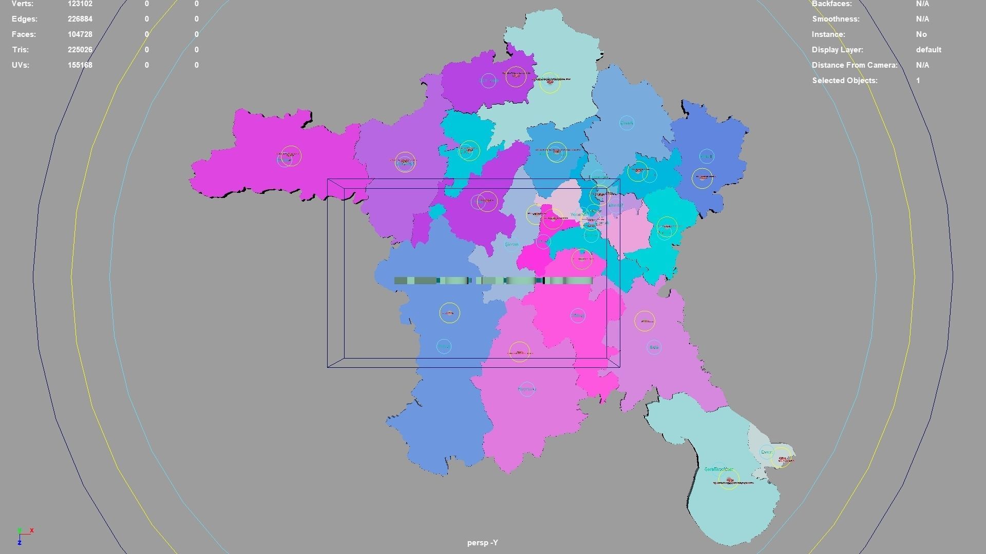 Ankara Central Anatolia Region Turkey map region geography 3D model ...