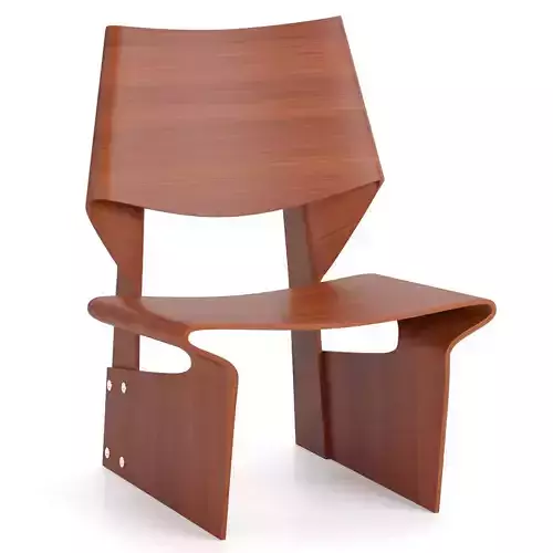 free wooden chair 02 Free 3D model