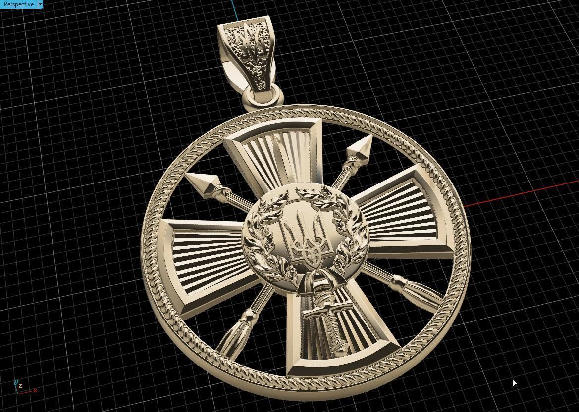 Ukranian Army Emblems 3D print model_2