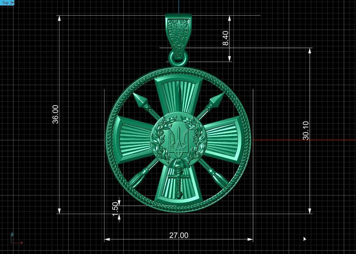 Ukranian Army Emblems 3D print model_15