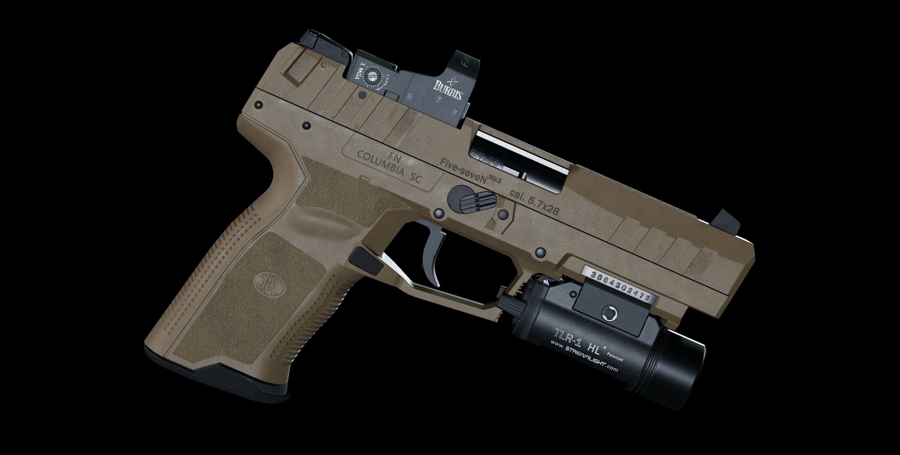 FN Five-Seven MK3 Low-poly 3D model_5