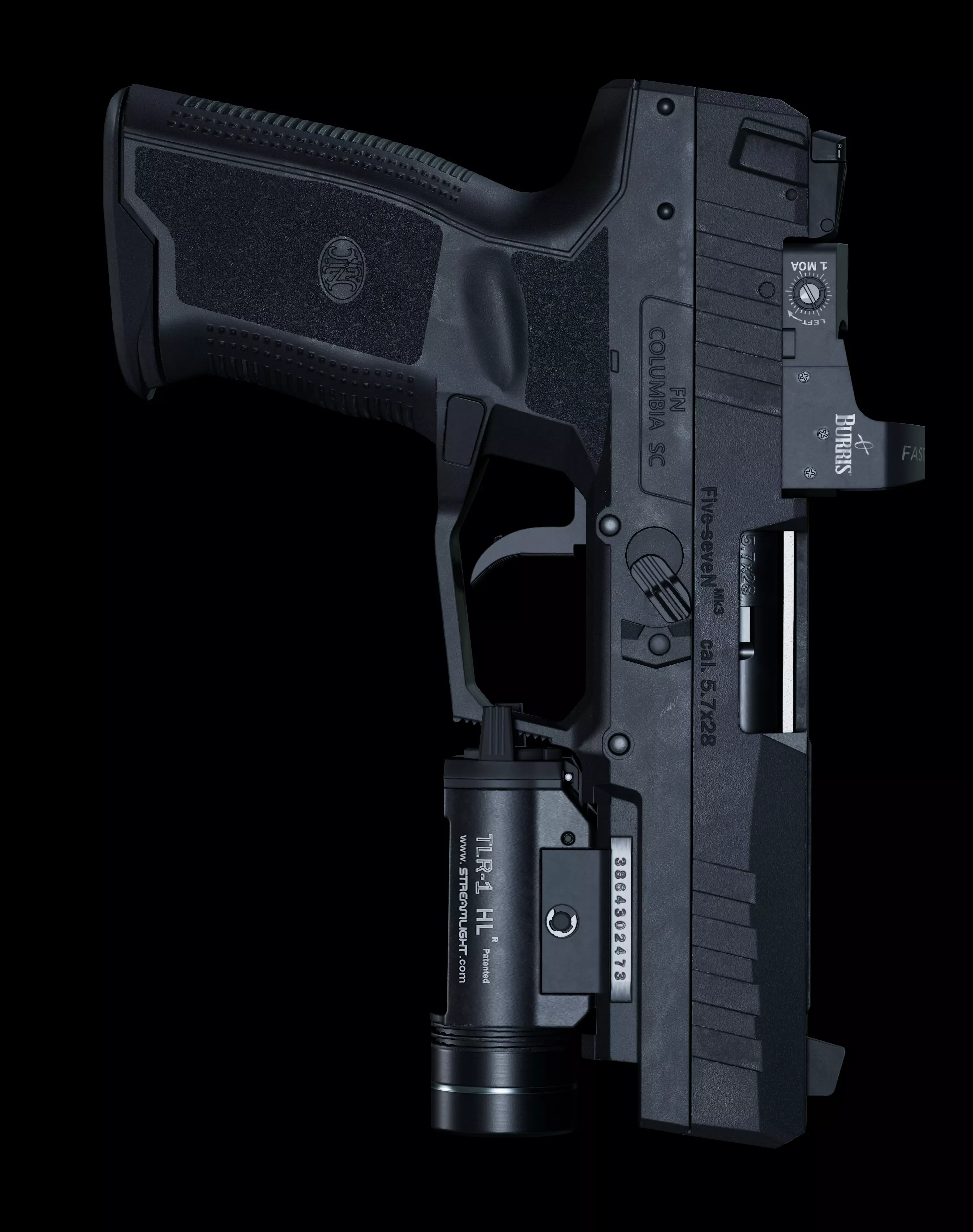 FN Five-Seven MK3 Low-poly 3D model_0