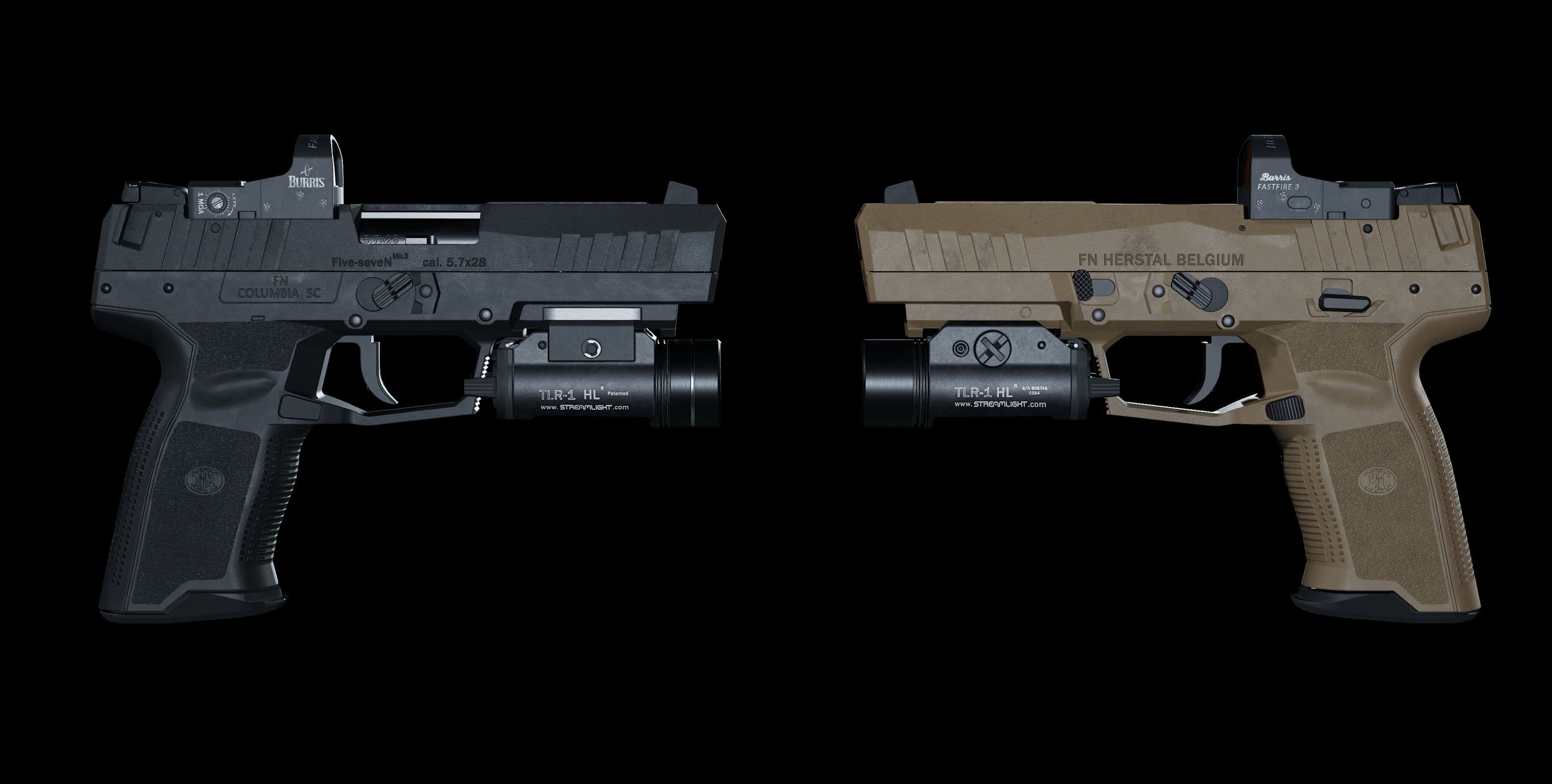 FN Five-Seven MK3 Low-poly 3D model_9