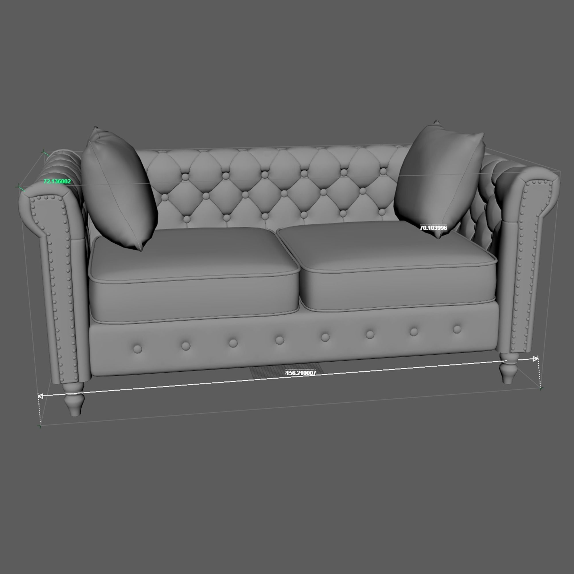 L-Shaped Convertible Couch Modern sofa 1 3D model_4