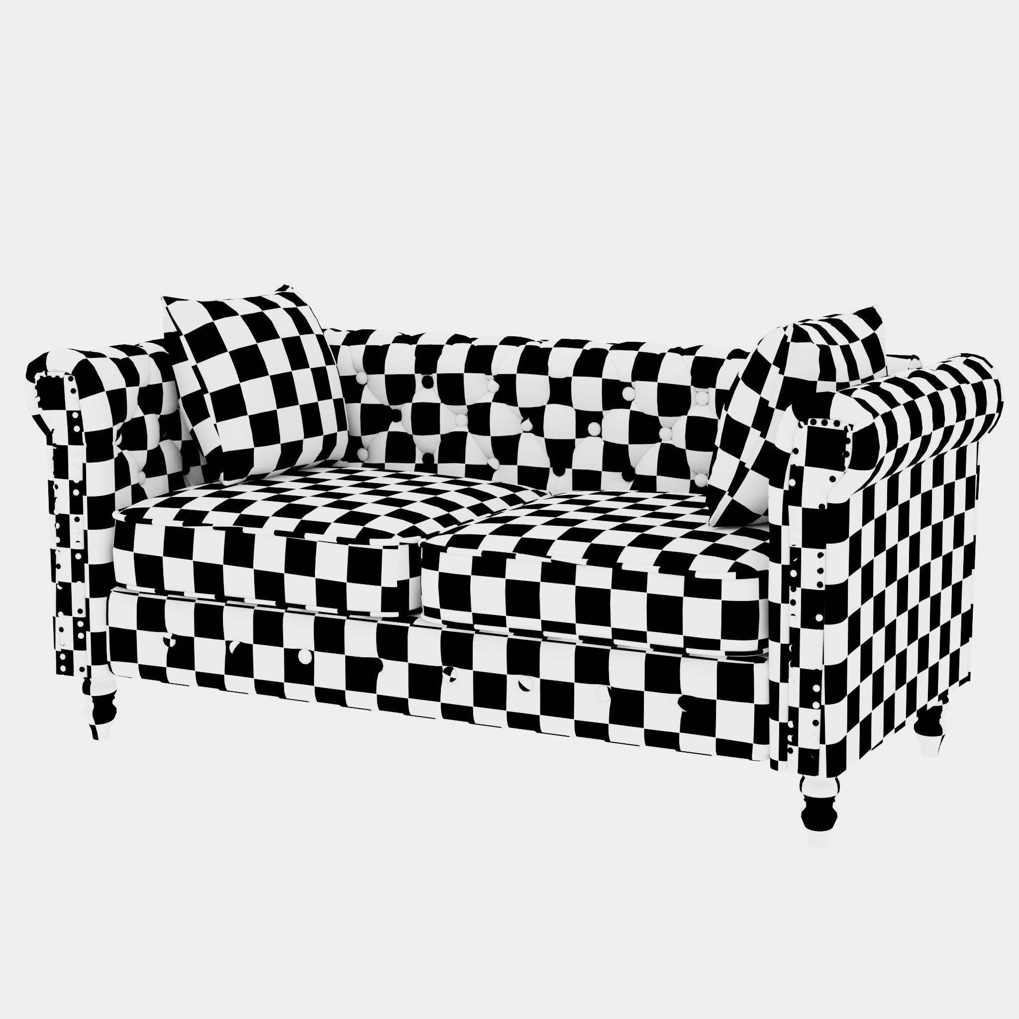 L-Shaped Convertible Couch Modern sofa 1 3D model_6