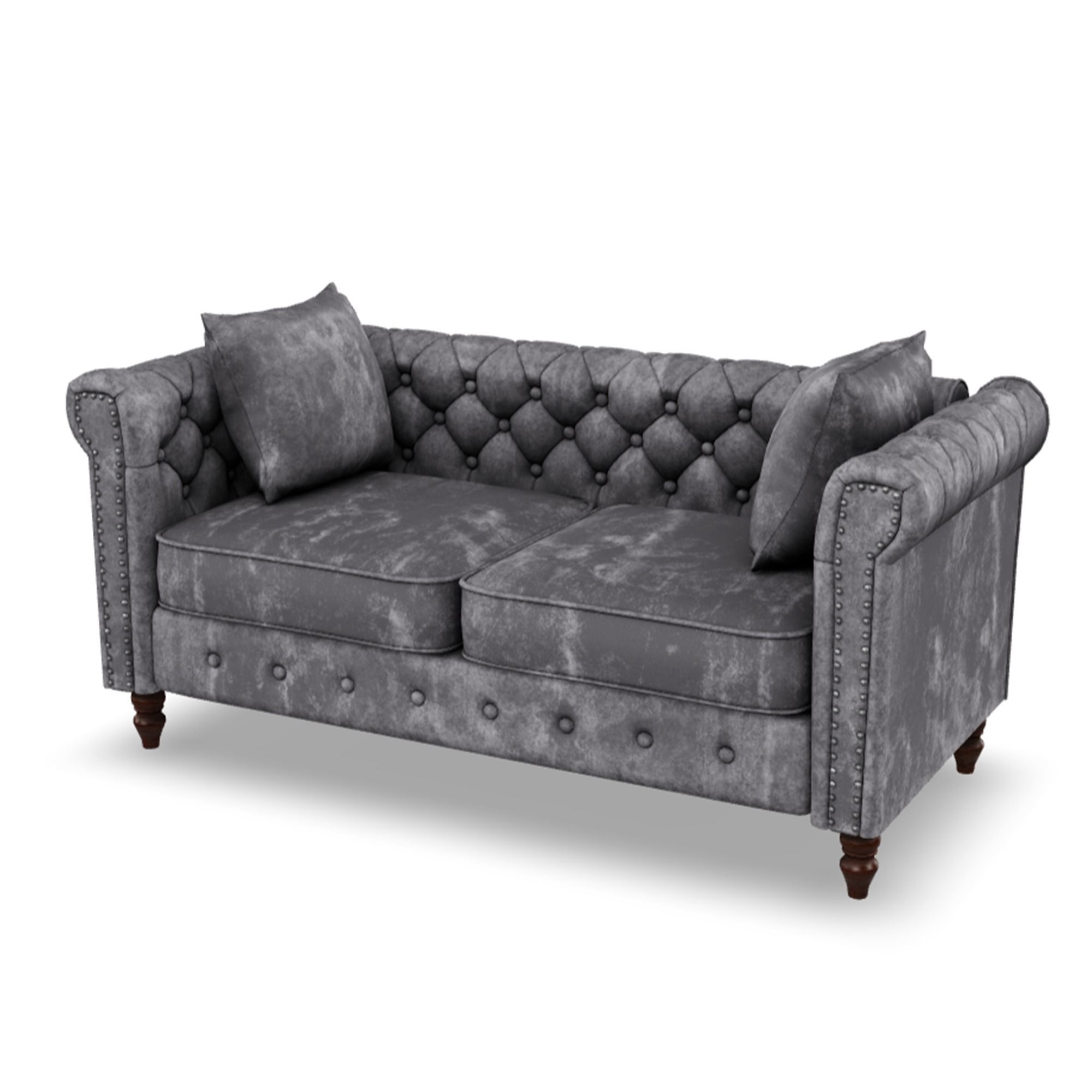 L-Shaped Convertible Couch Modern sofa 1 3D model_2