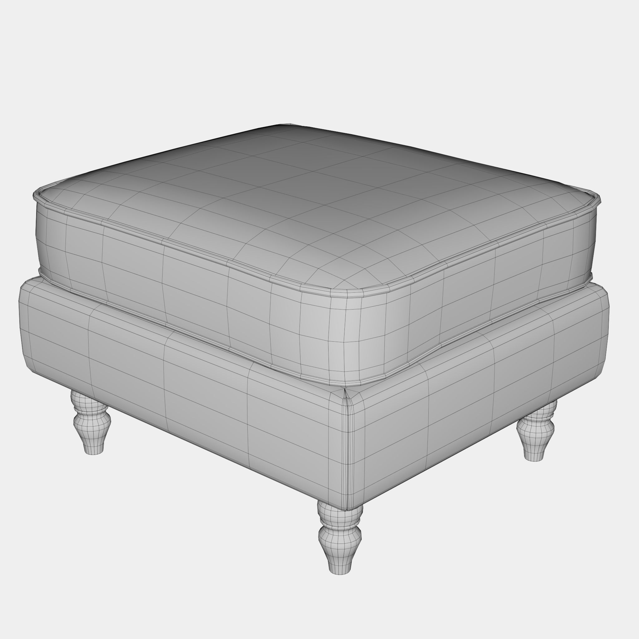 L-Shaped Convertible Couch Modern sofa 1 3D model_9