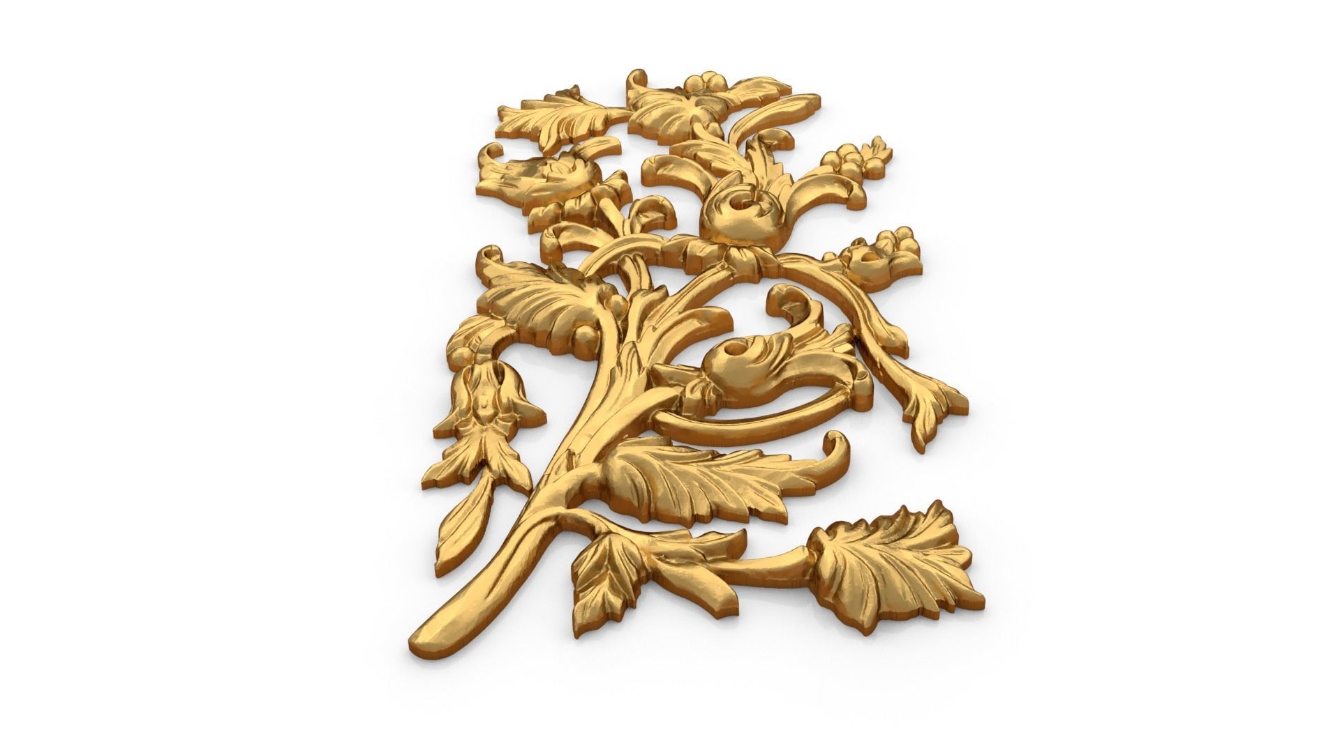 Classic carved decor ornament 382 3D model_3