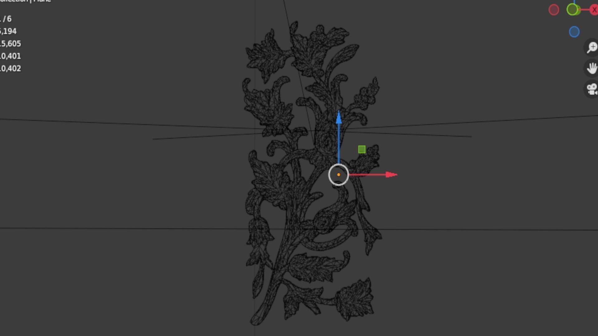 Classic carved decor ornament 382 3D model_5