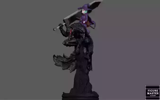 BERSERK GUTS ON EDGE WITH SCIERKE ANIME SWORD CHARACTER