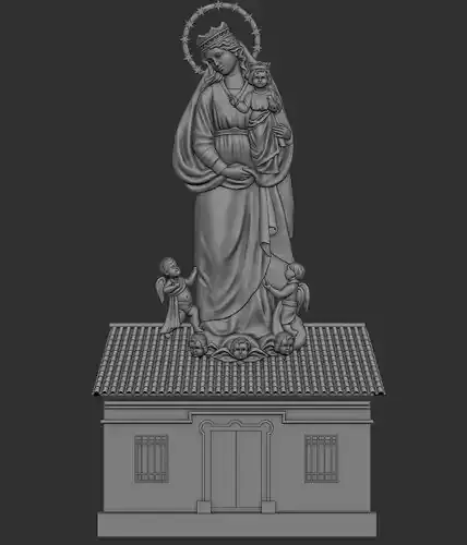 Holy Mary Relief Sculpture 3D print model