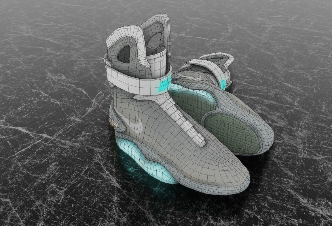NIKE AIR MAG 3D SHOES Low-poly 3D model_10