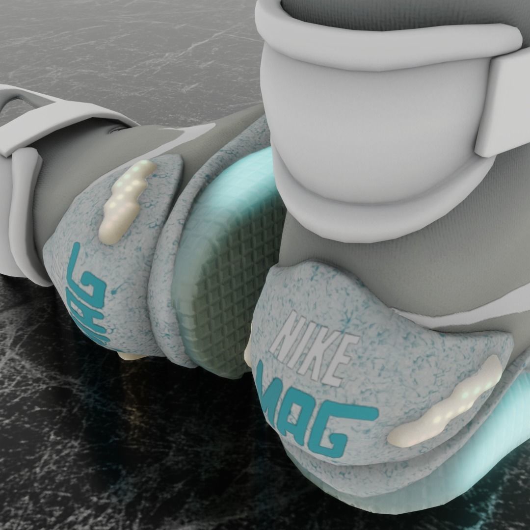 NIKE AIR MAG 3D SHOES Low-poly 3D model_4