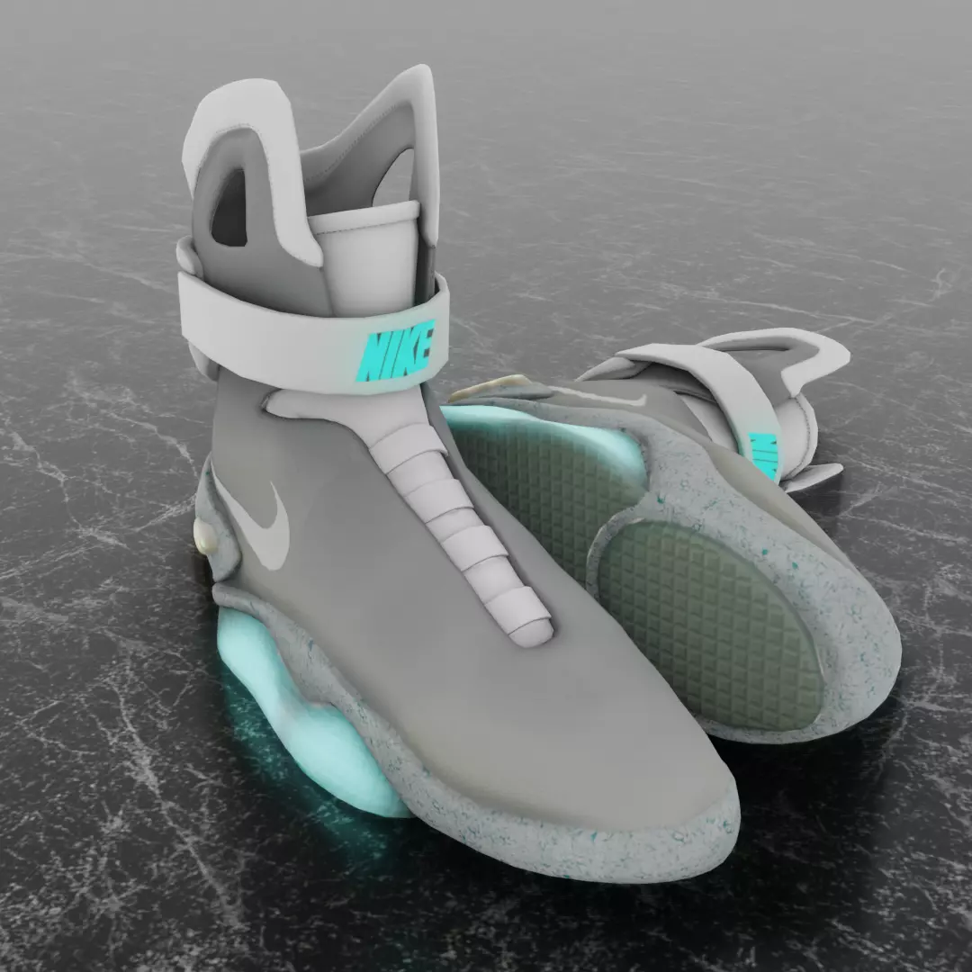 NIKE AIR MAG 3D SHOES Low-poly 3D model_0