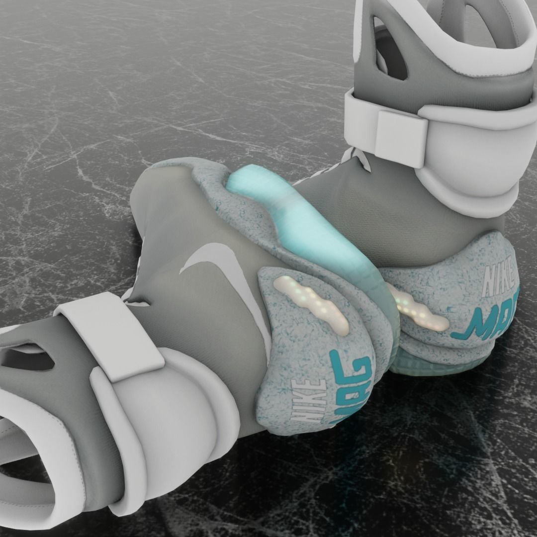 NIKE AIR MAG 3D SHOES Low-poly 3D model_5