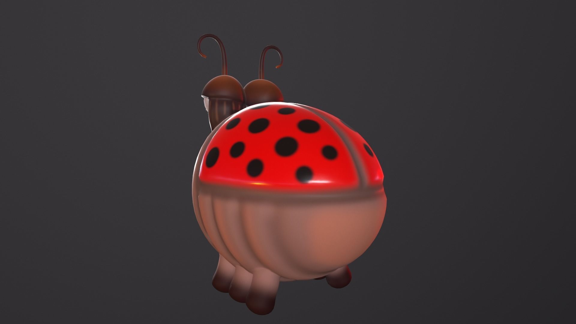 Ladybug Low-poly 3D model_6