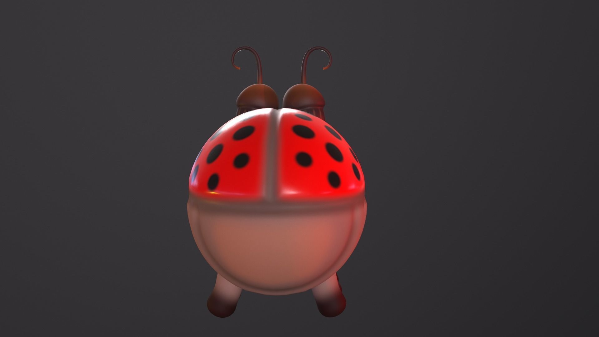 Ladybug Low-poly 3D model_4