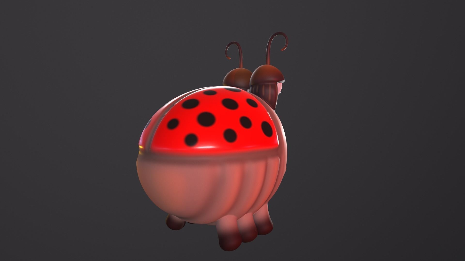 Ladybug Low-poly 3D model_3