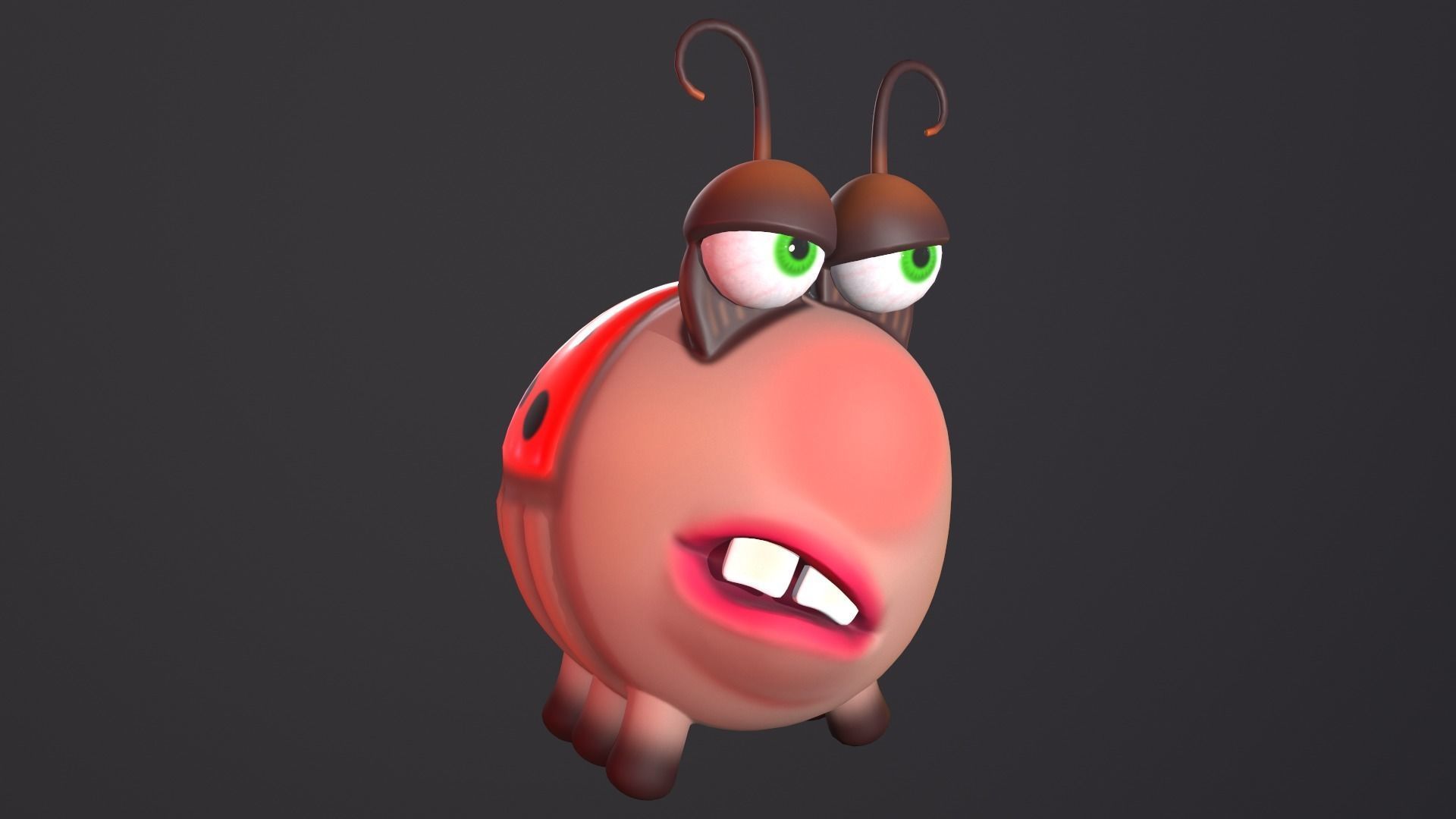 Ladybug Low-poly 3D model_7