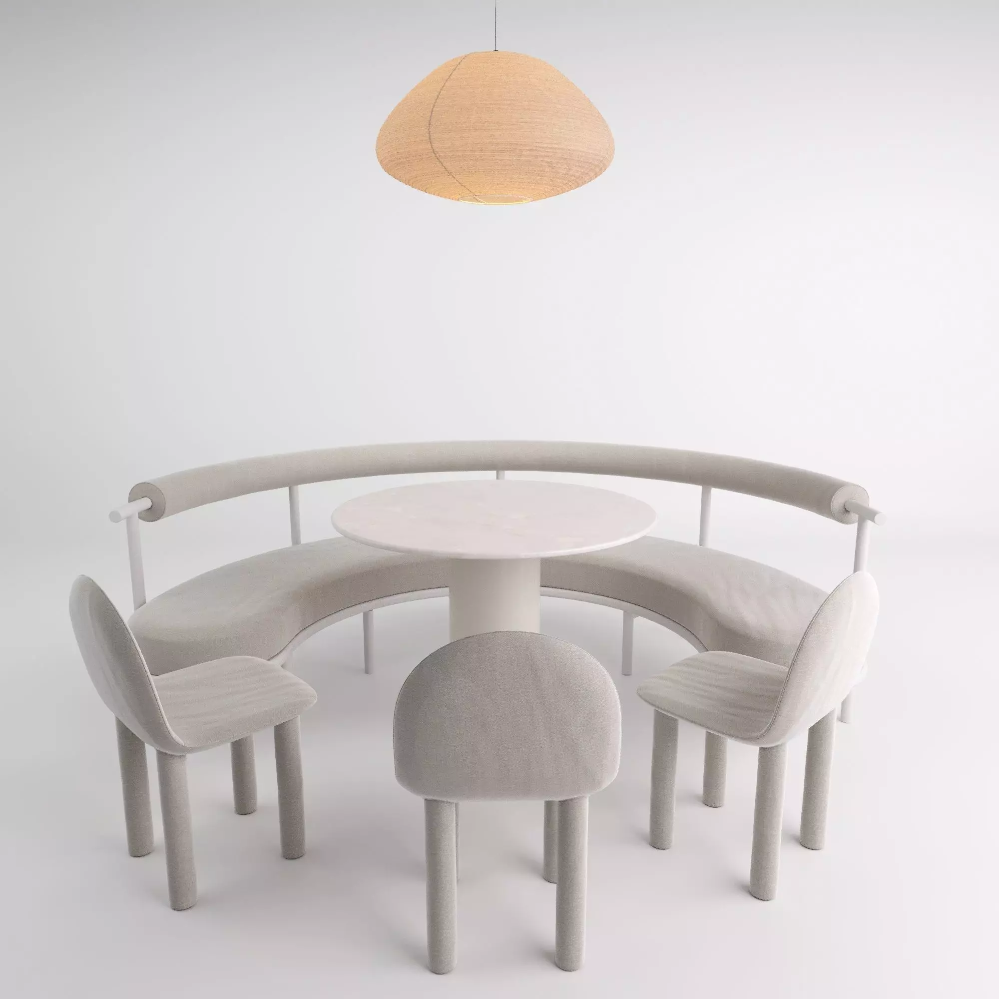 Custom banquette 01 3D model_0