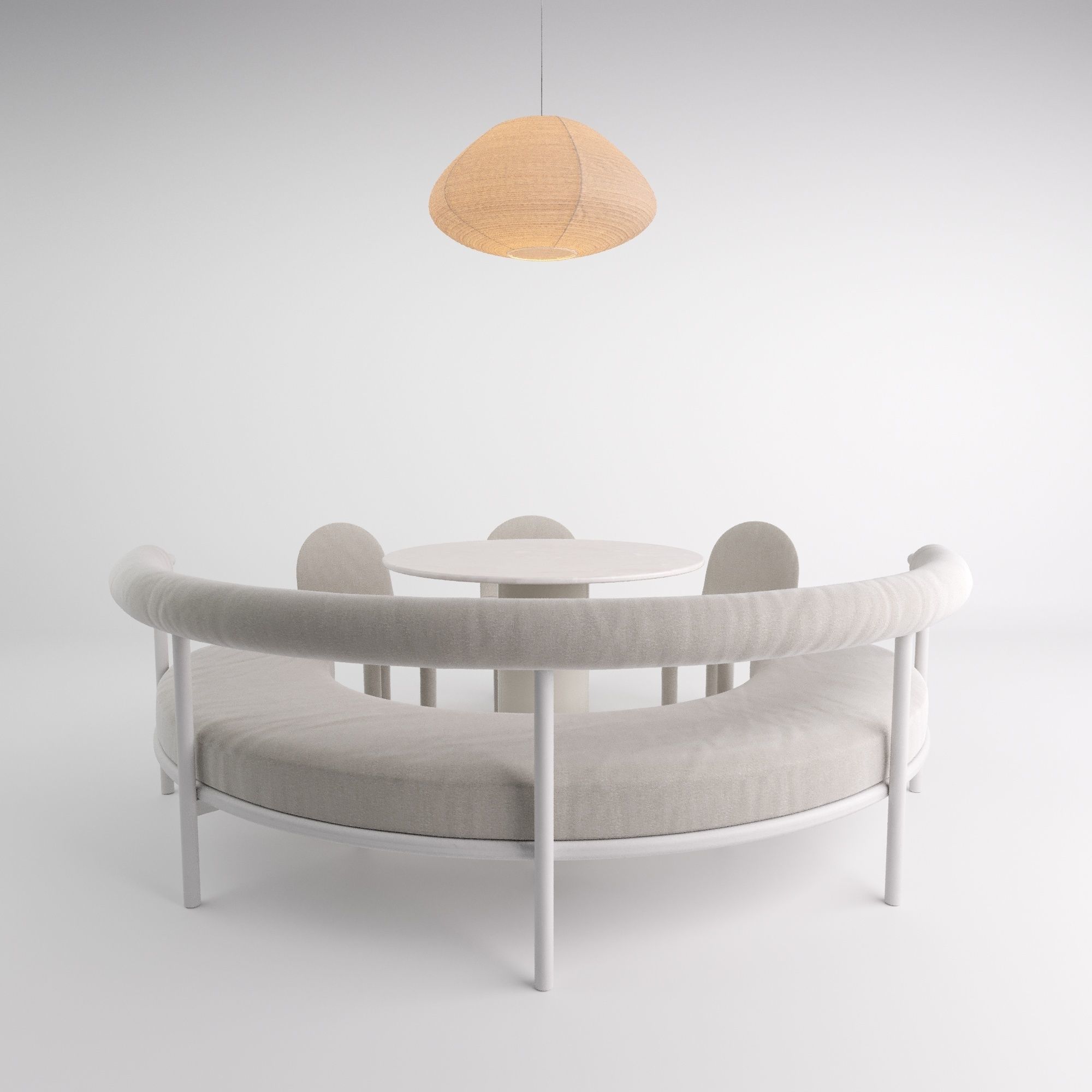 Custom banquette 01 3D model_3