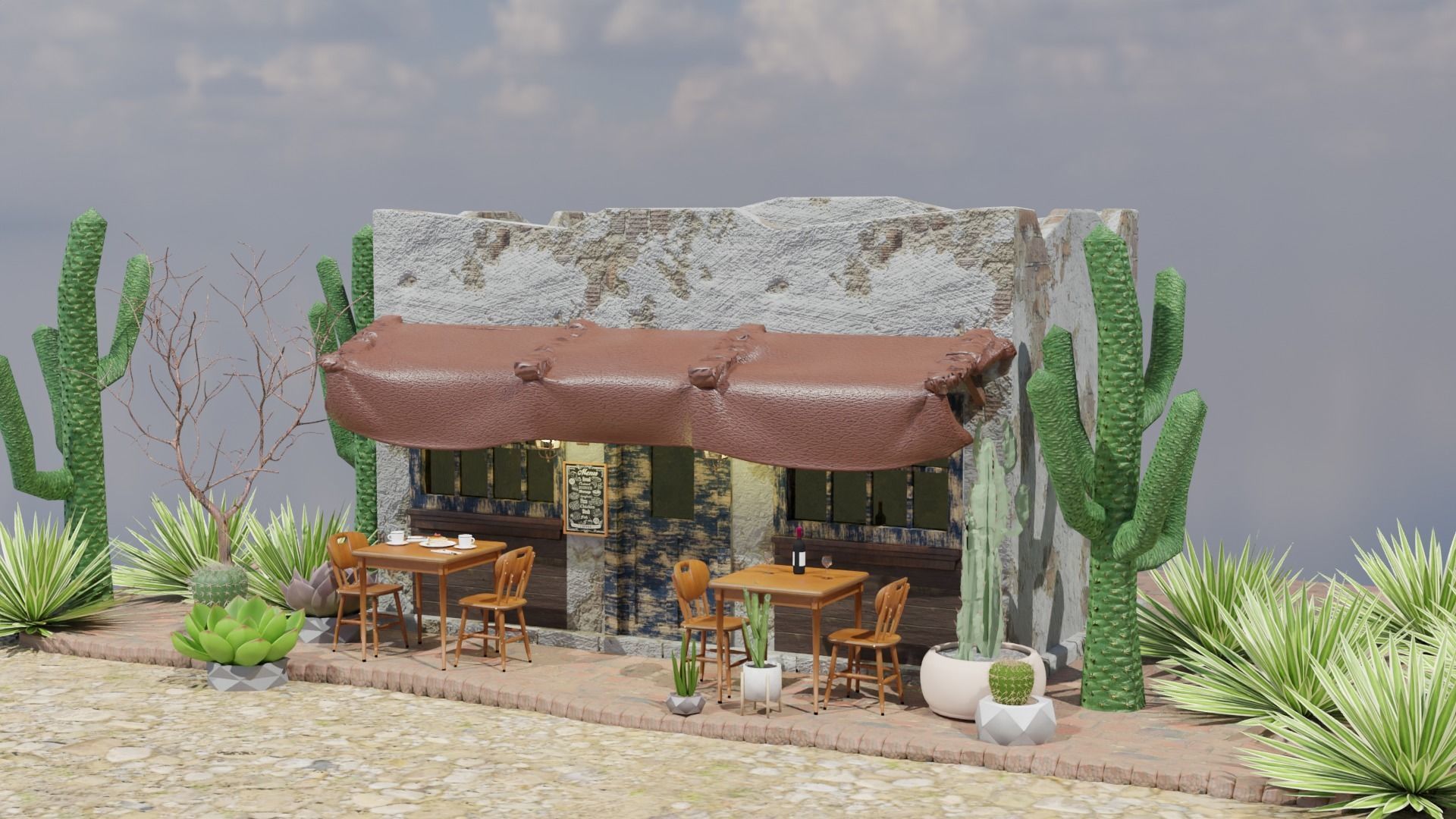 Mexican Coffee Shop 3D 3D model_1