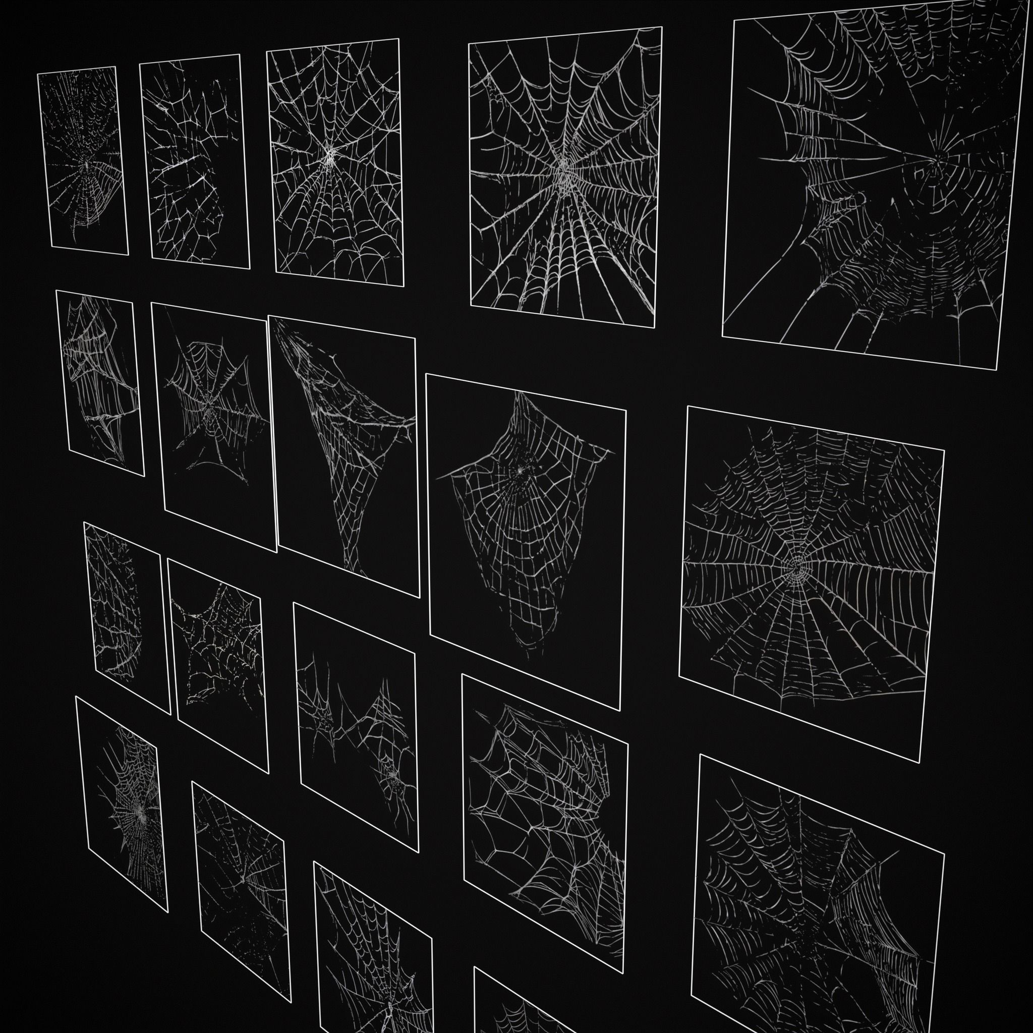 Spider Webs Pack Three Low-poly 3D model_28