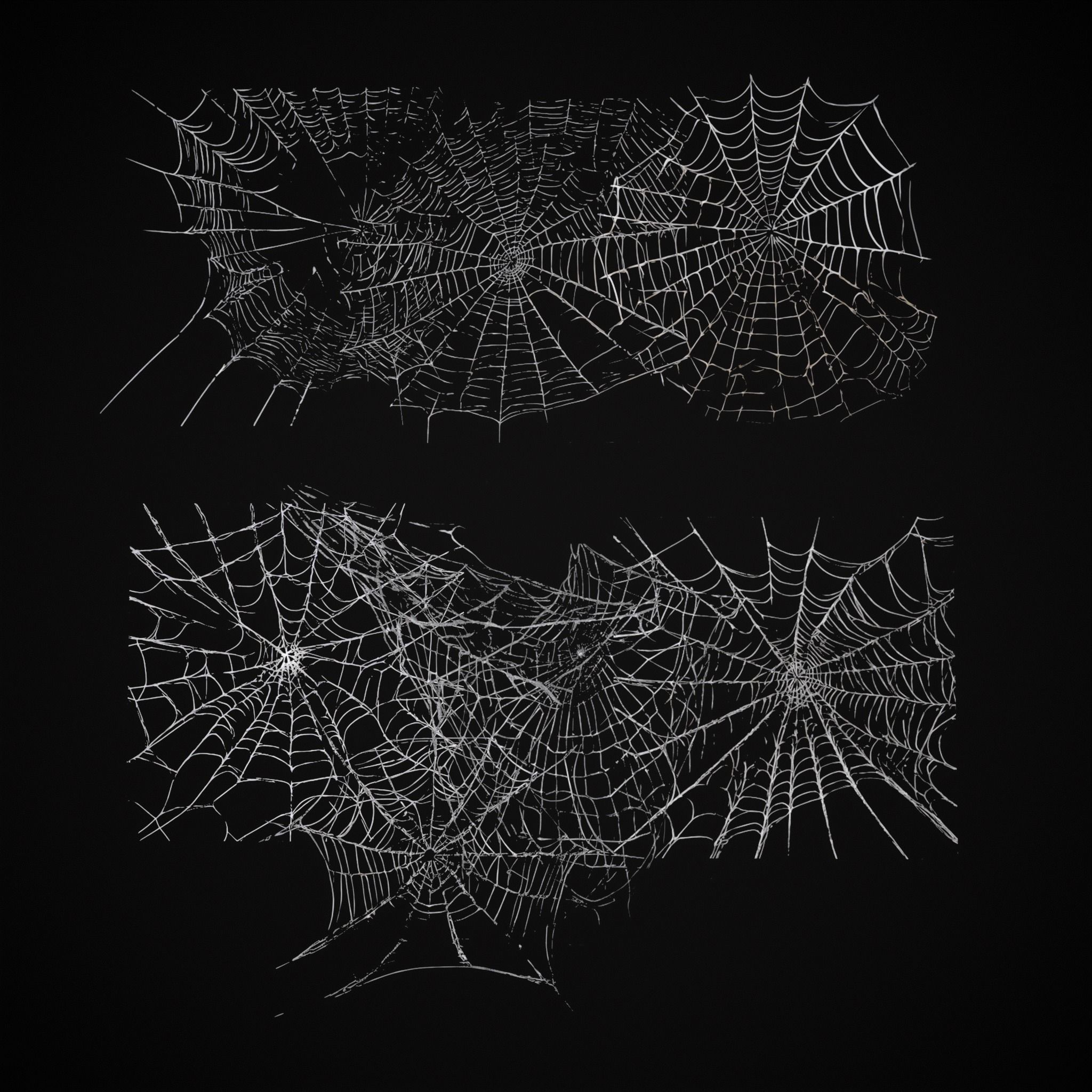 Spider Webs Pack Three Low-poly 3D model_5