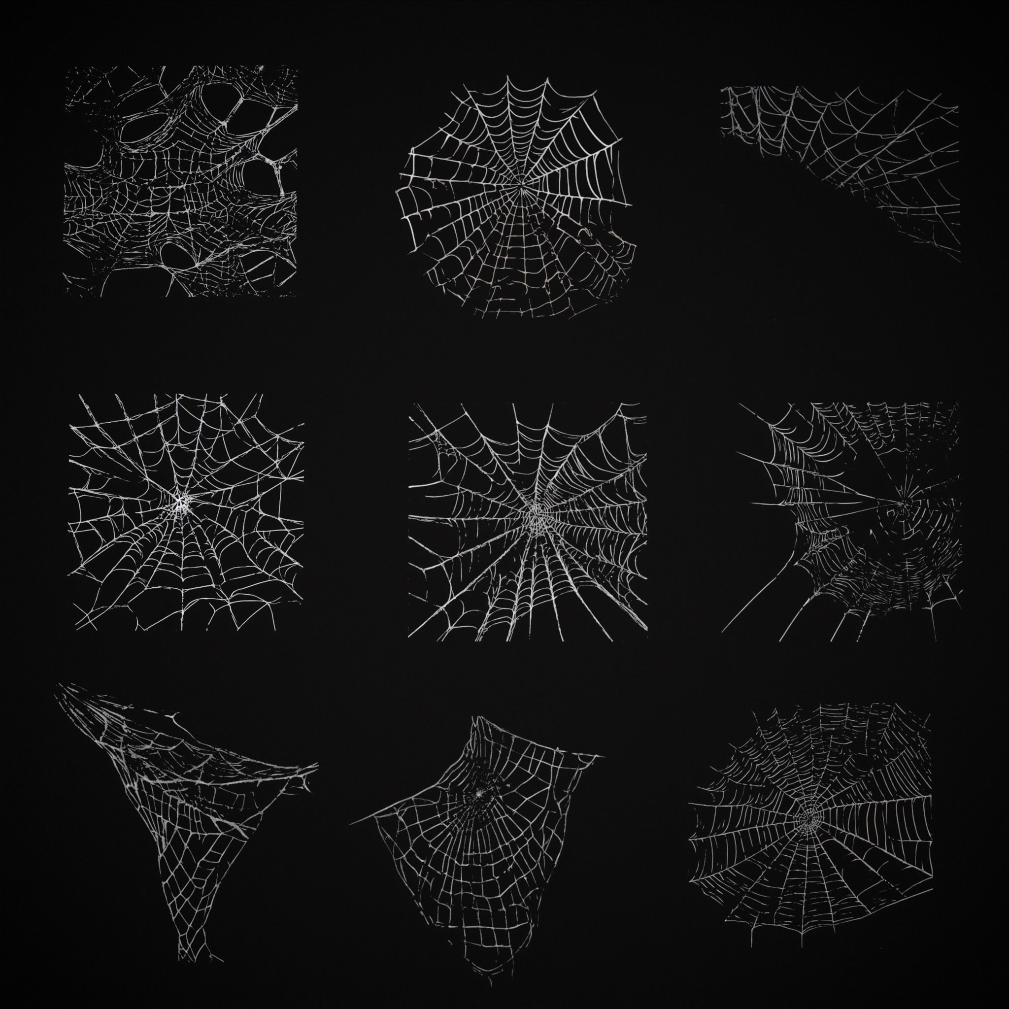 Spider Webs Pack Three Low-poly 3D model_21