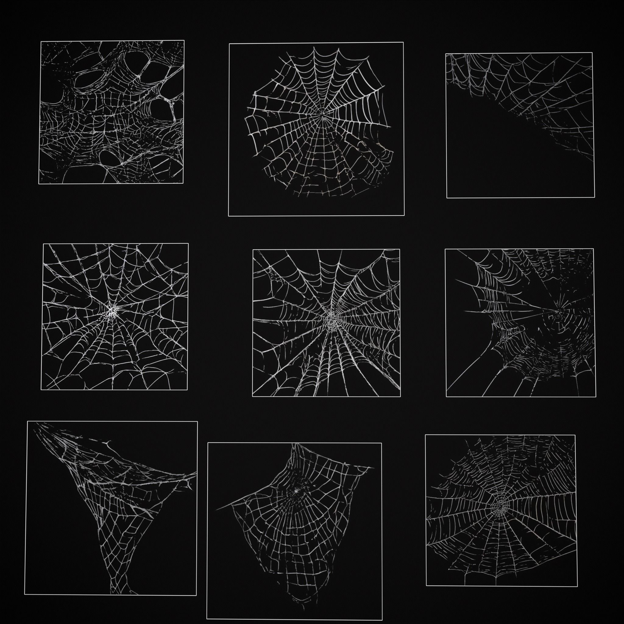 Spider Webs Pack Three Low-poly 3D model_22