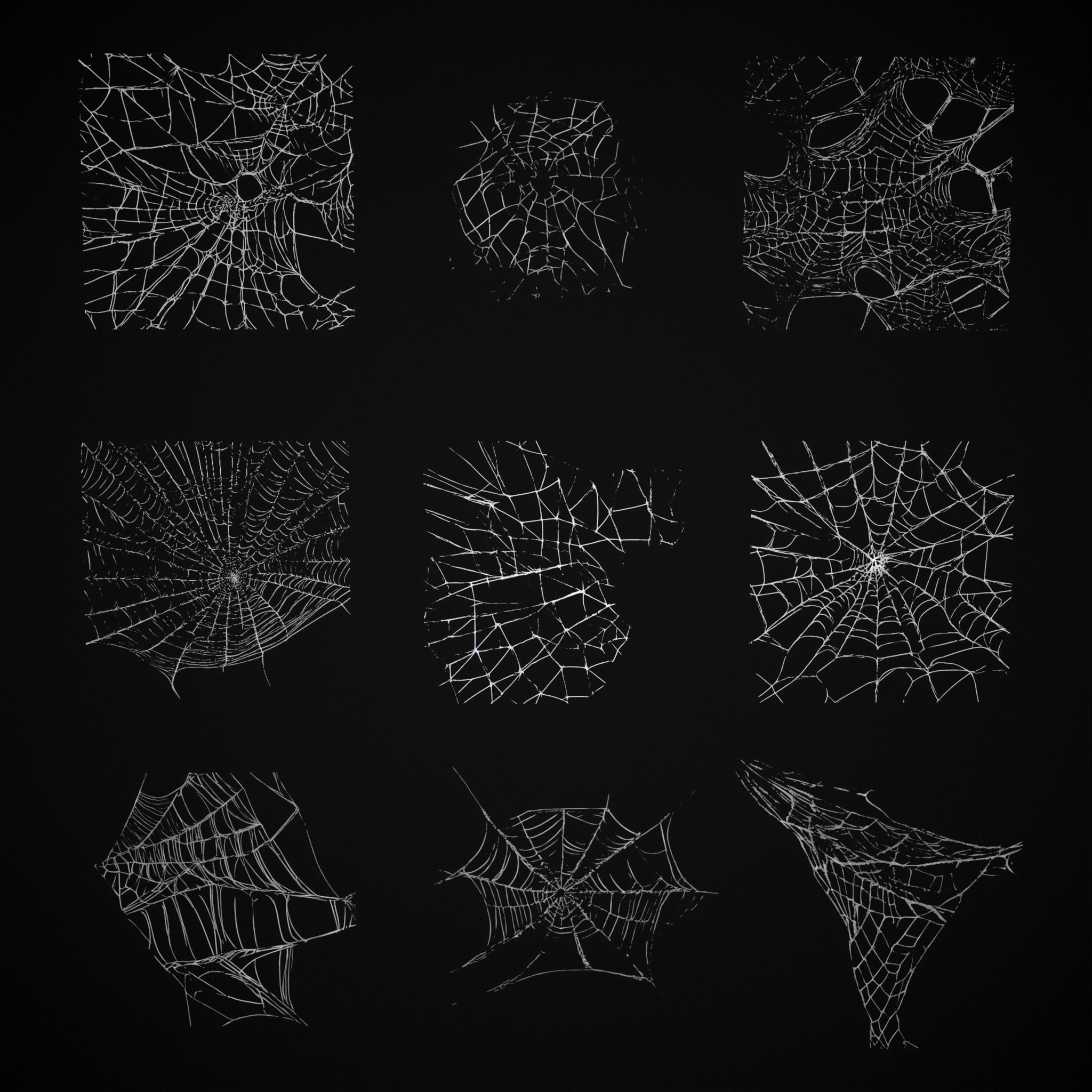 Spider Webs Pack Three Low-poly 3D model_17