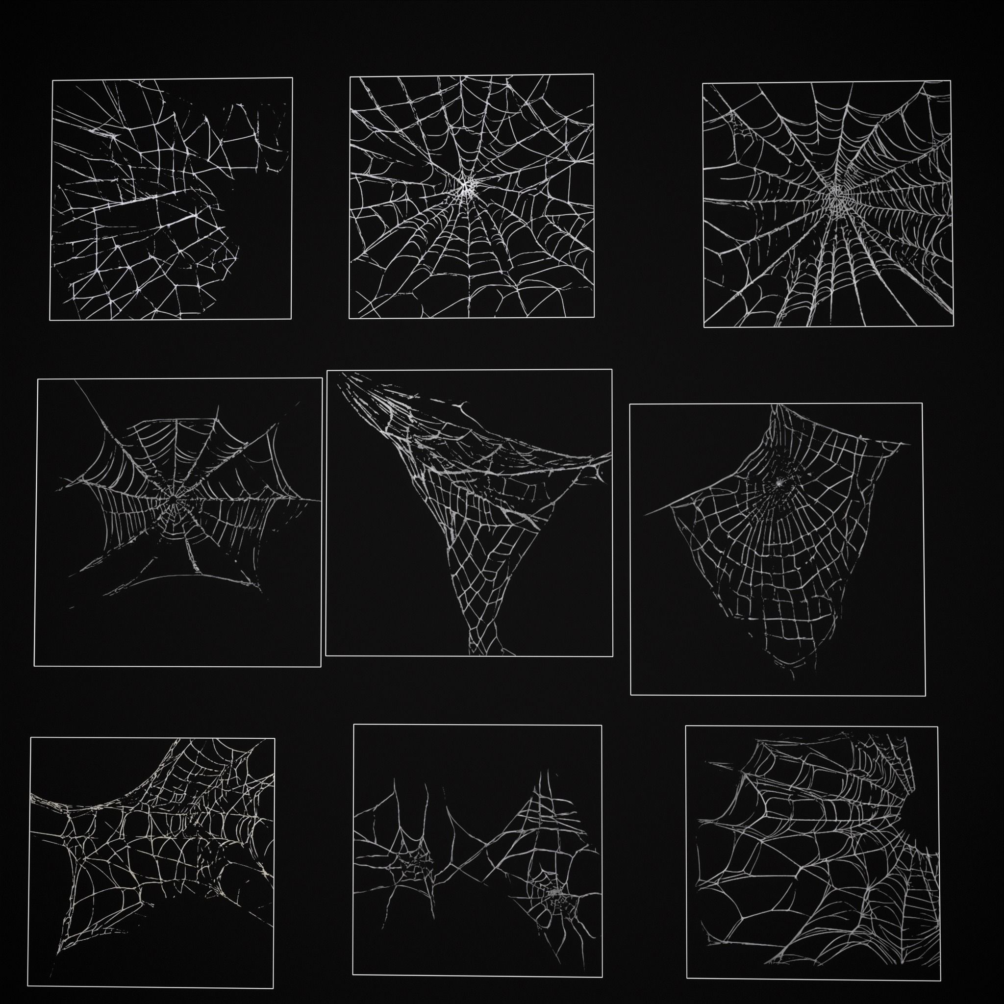 Spider Webs Pack Three Low-poly 3D model_34