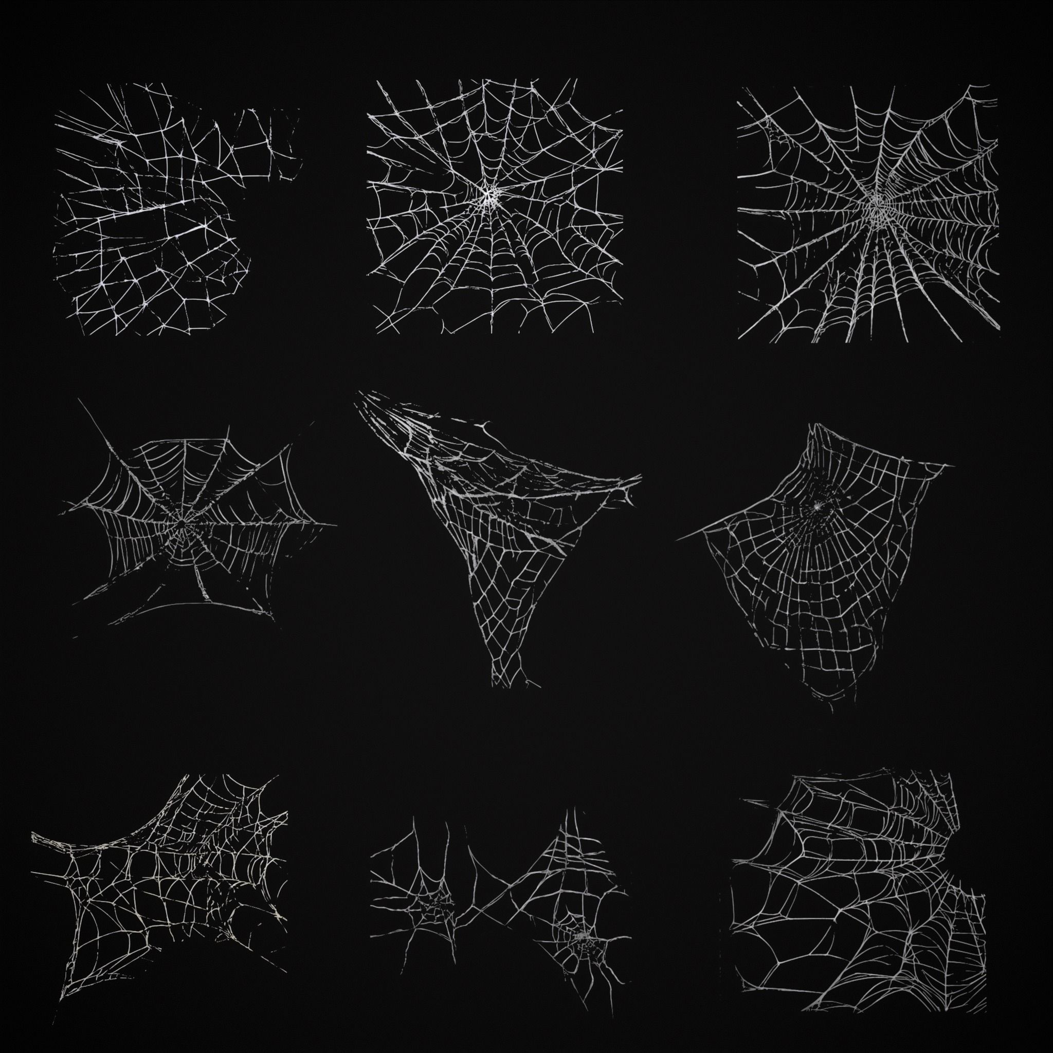 Spider Webs Pack Three Low-poly 3D model_33