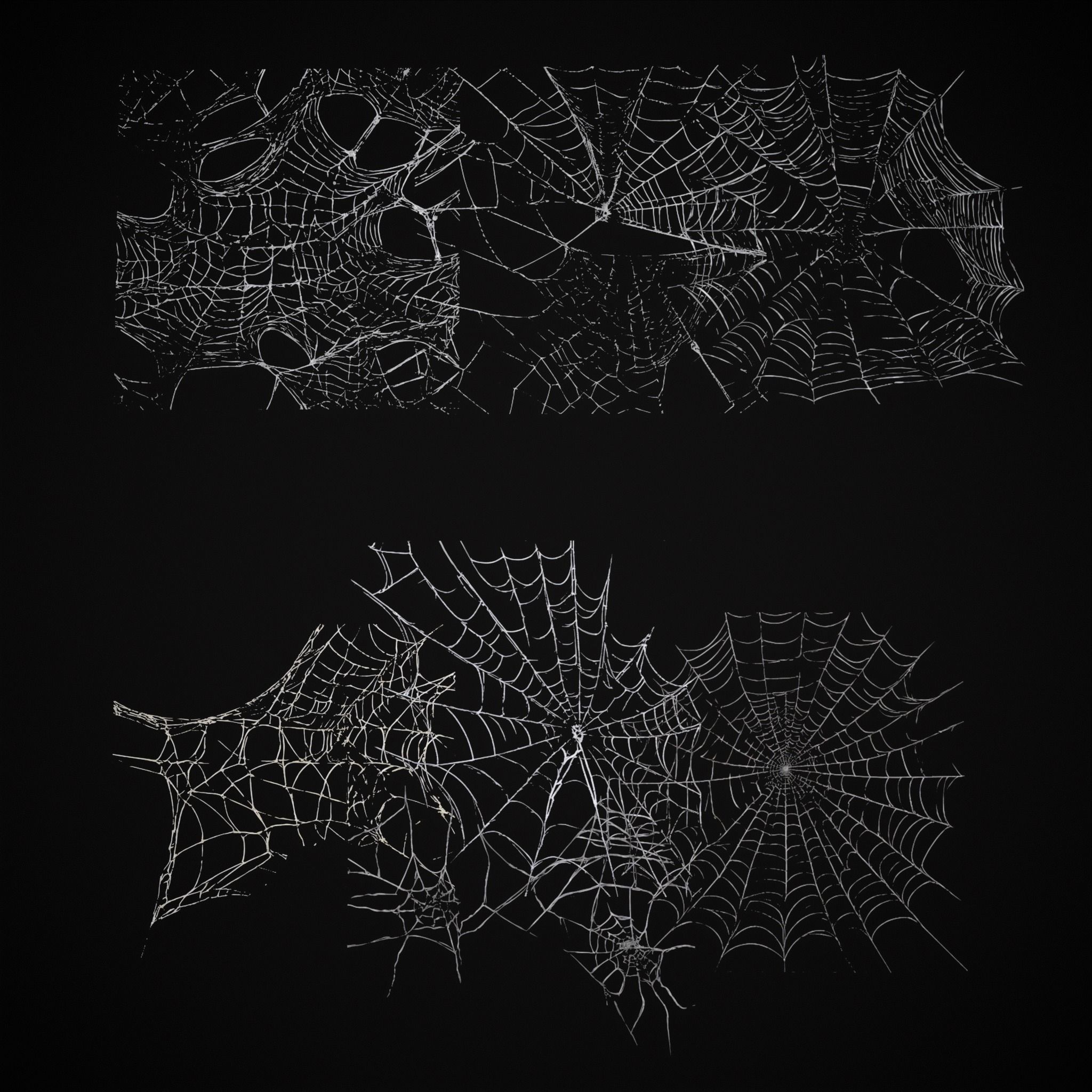 Spider Webs Pack Three Low-poly 3D model_7