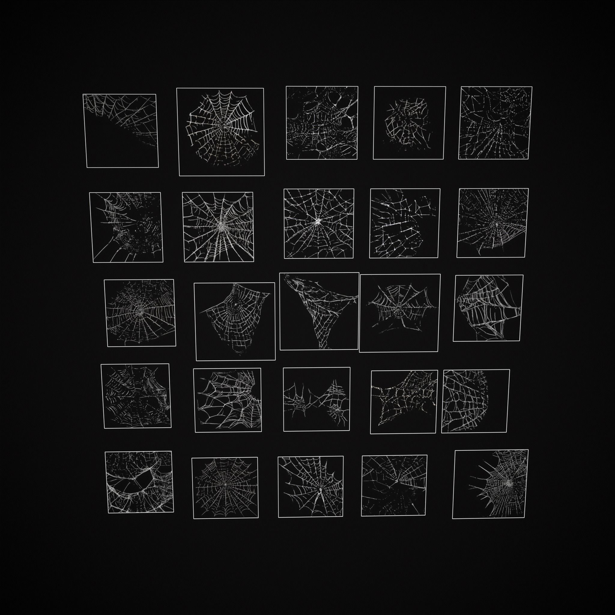 Spider Webs Pack Three Low-poly 3D model_36