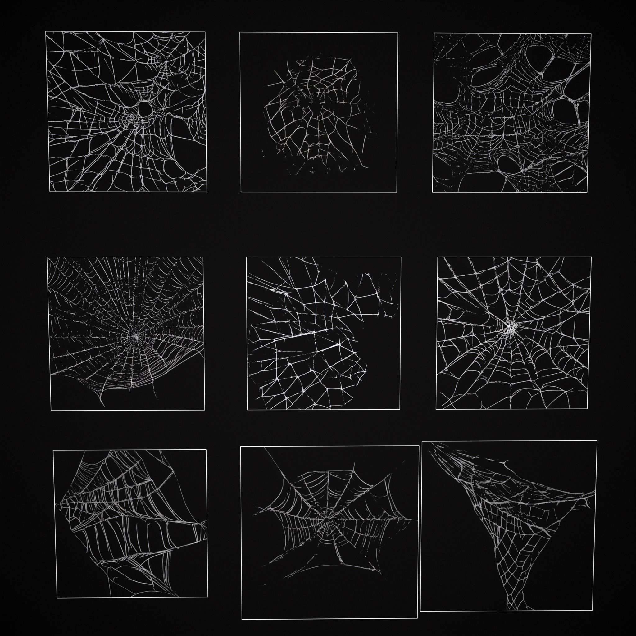 Spider Webs Pack Three Low-poly 3D model_18