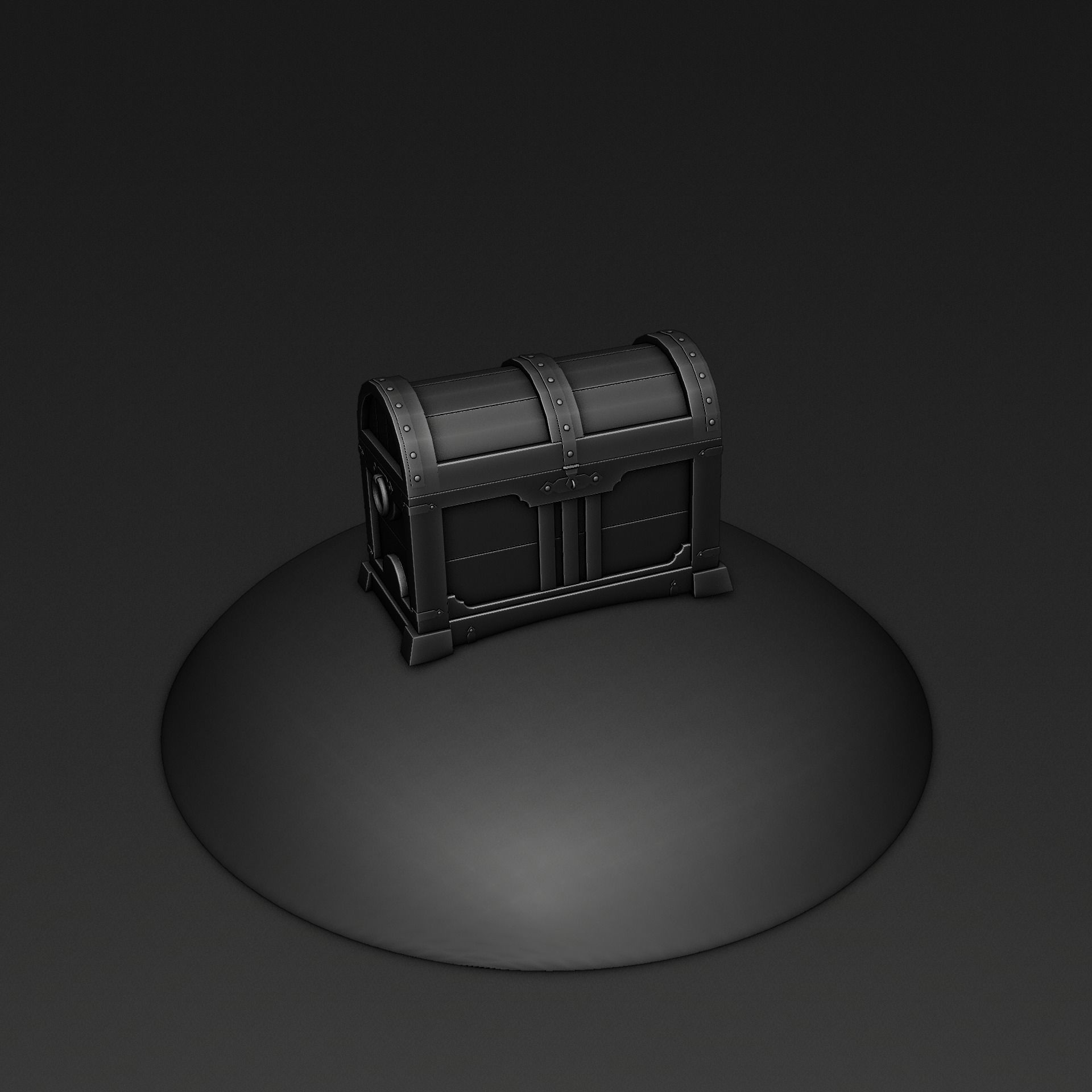 Low-Poly RPG Pirate Treasure Chest 3D Model Low-poly 3D model_2