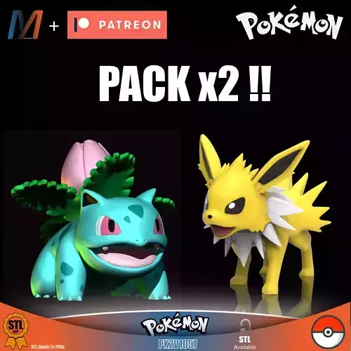 PX2V1057 - POKEMON IVYSAUR y POKEMON JOLTEON