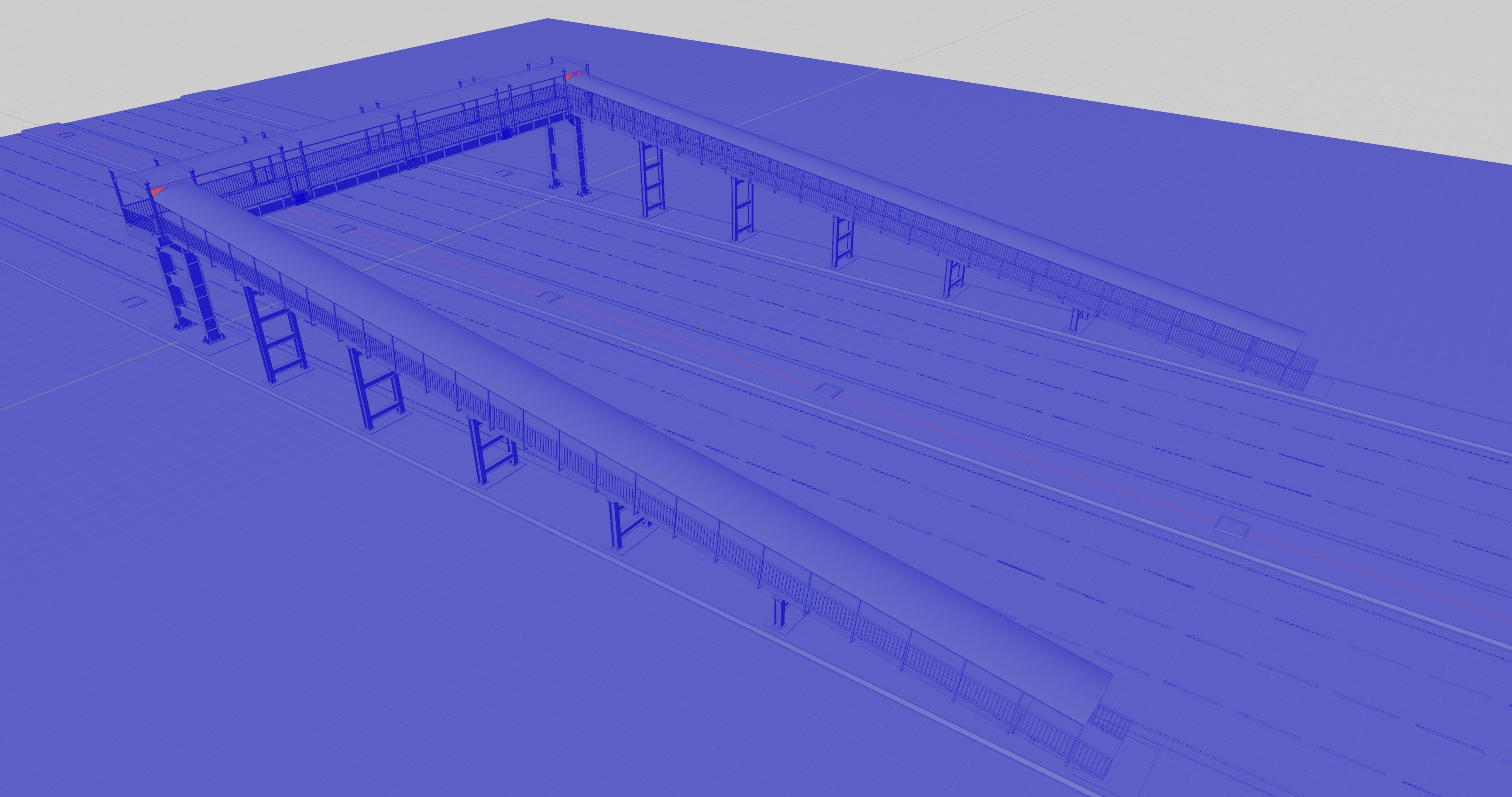 Steel Pedestrian Bridge Type-33 3D model_22