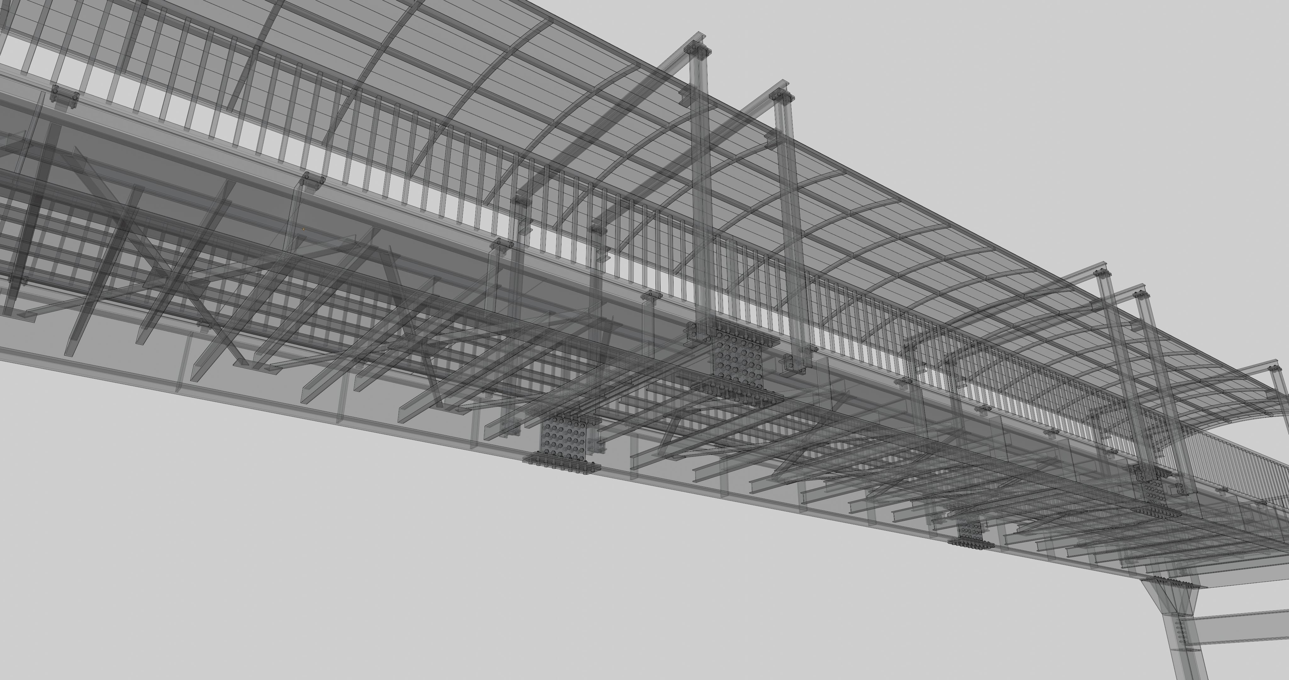 Steel Pedestrian Bridge Type-33 3D model_26