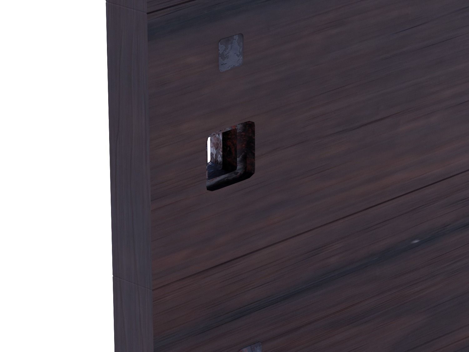 Wooden door 1 Low-poly 3D model_8