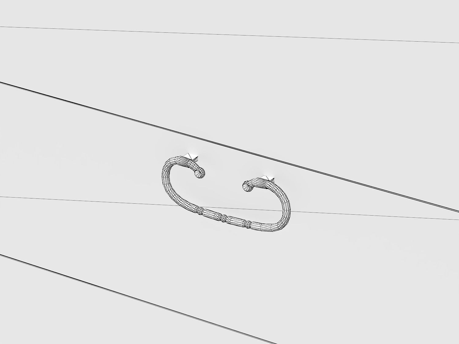 Wooden door 1 Low-poly 3D model_12