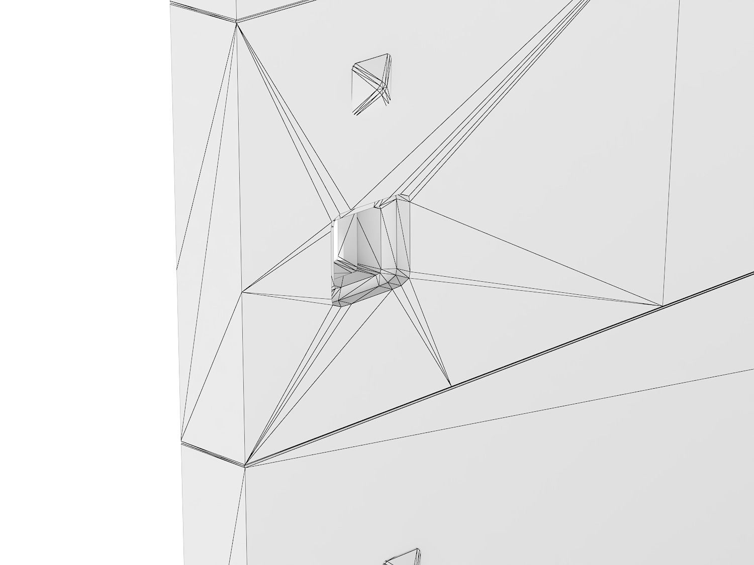 Wooden door 1 Low-poly 3D model_11