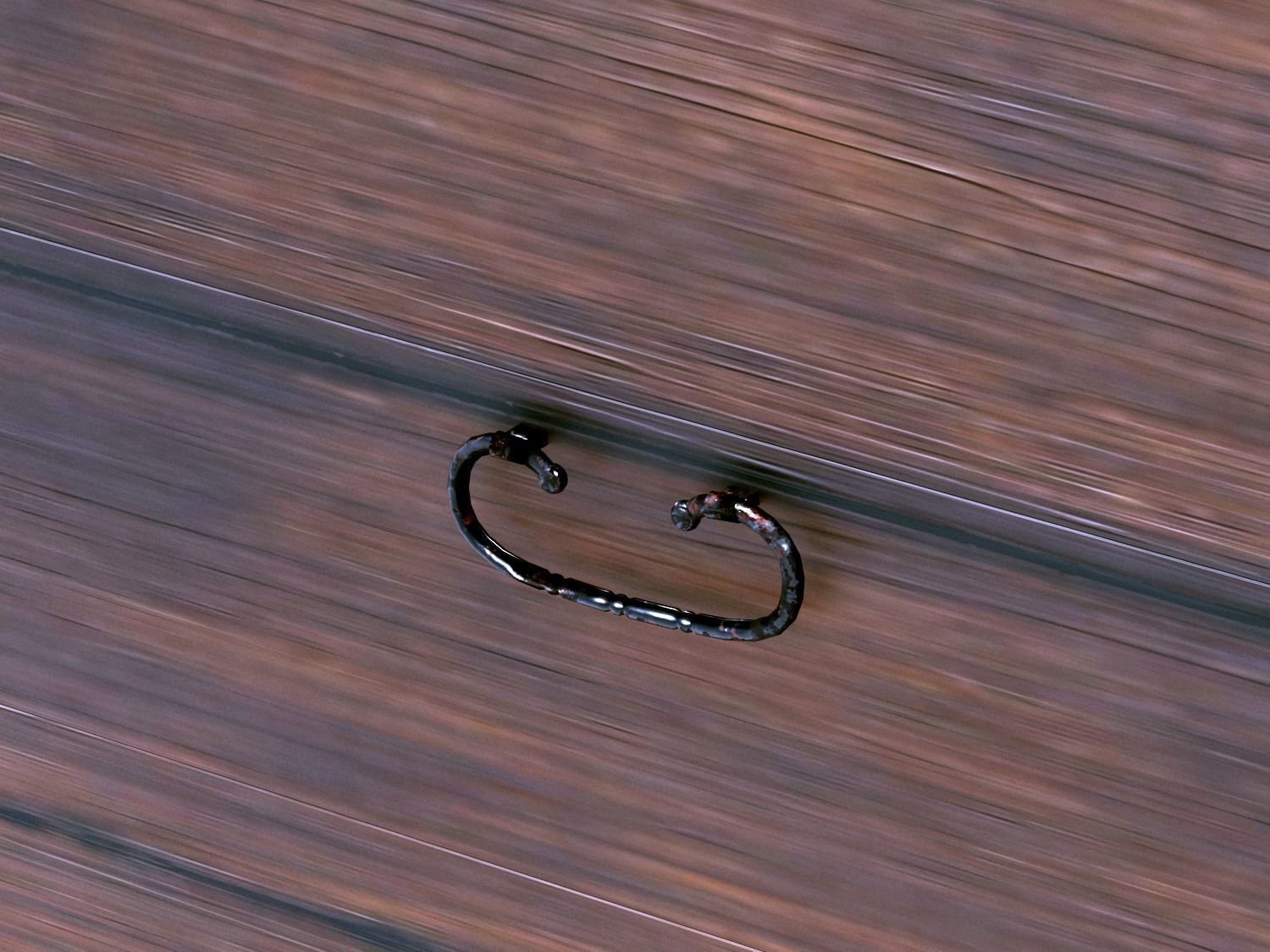 Wooden door 1 Low-poly 3D model_9