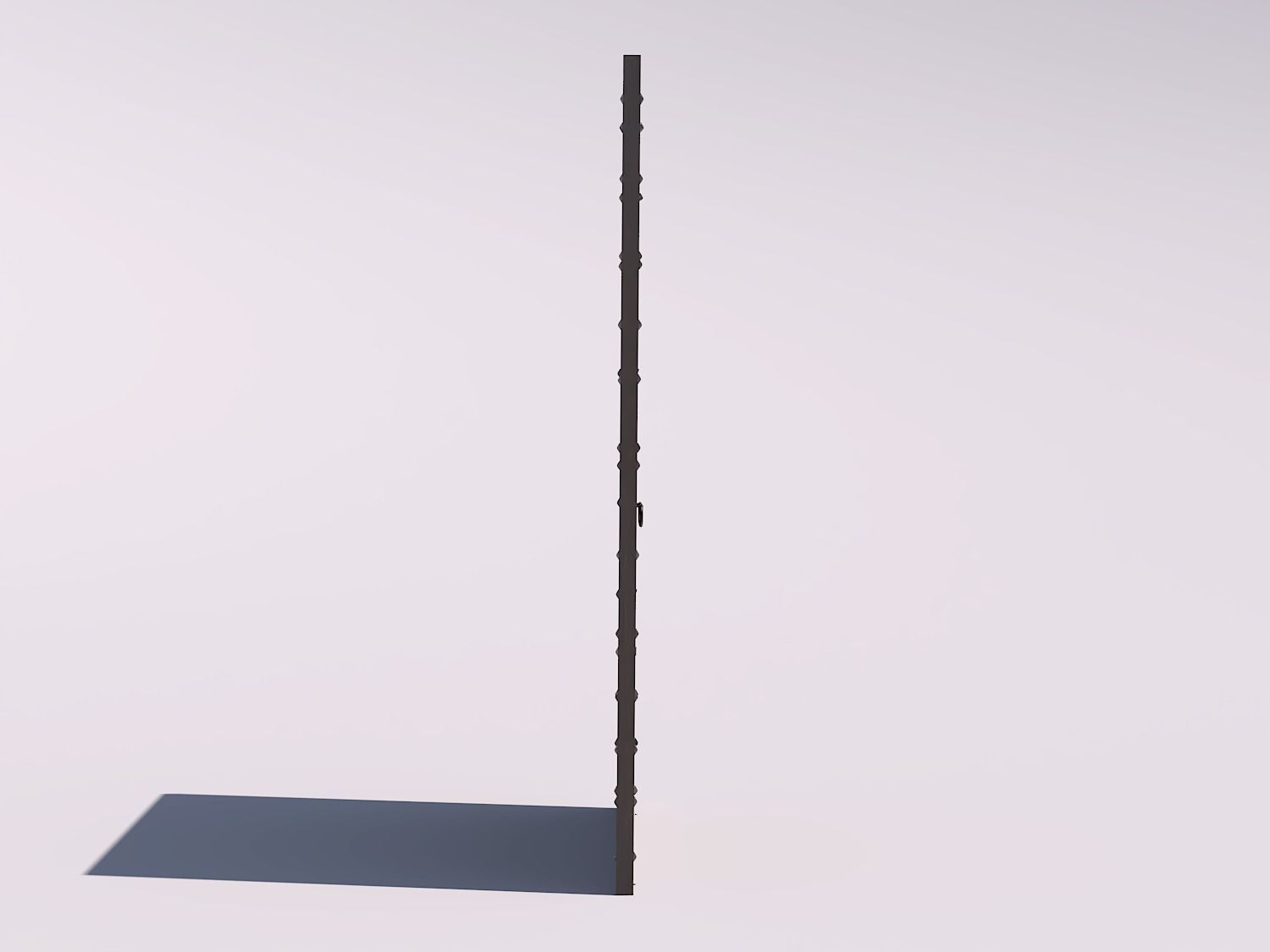 Wooden door 1 Low-poly 3D model_3