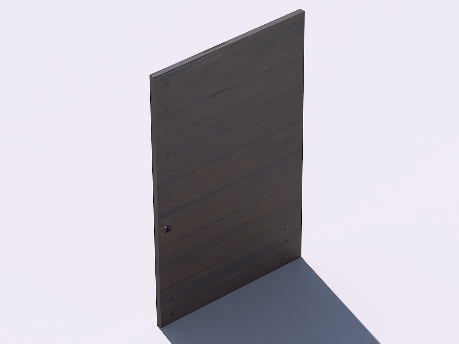 Wooden door 1 Low-poly 3D model_5