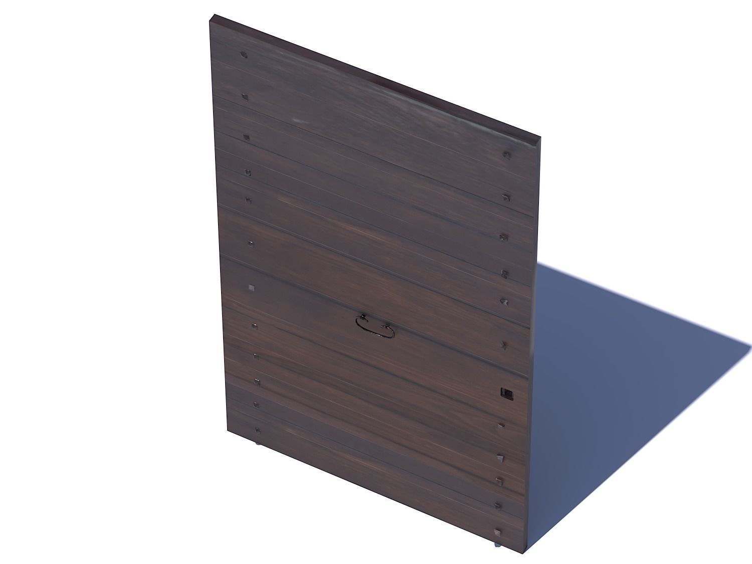 Wooden door 1 Low-poly 3D model_6