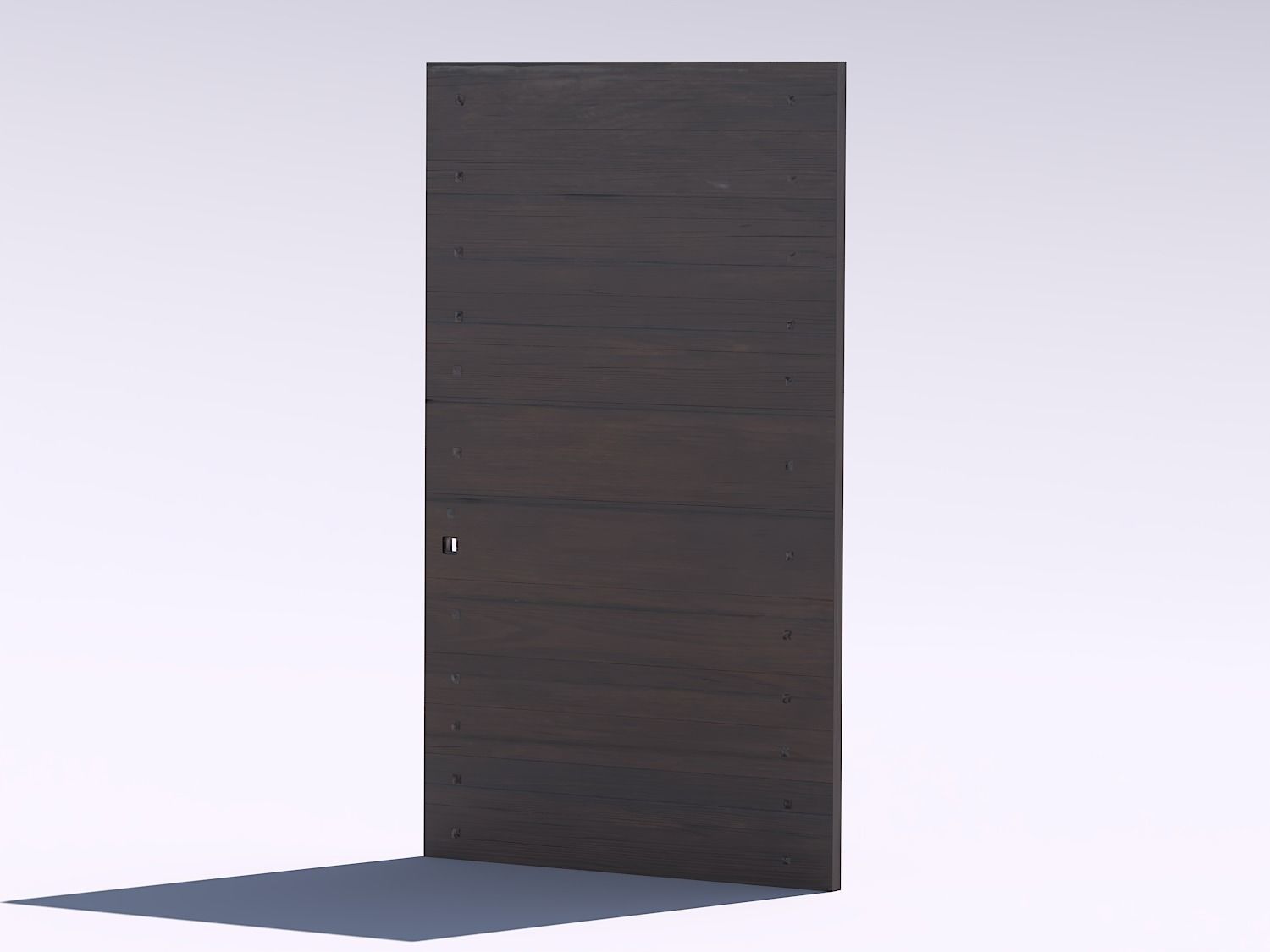 Wooden door 1 Low-poly 3D model_4